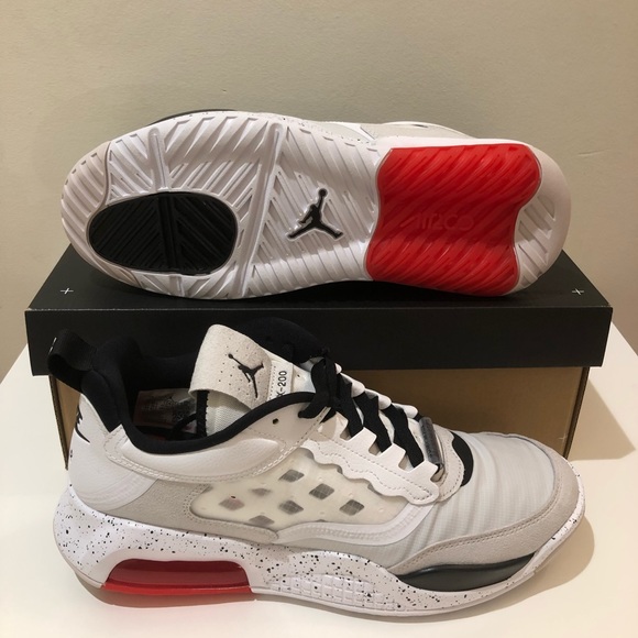 Men's Air Jordan Air Max 200 White/Challenge Red - Picture 4 of 7